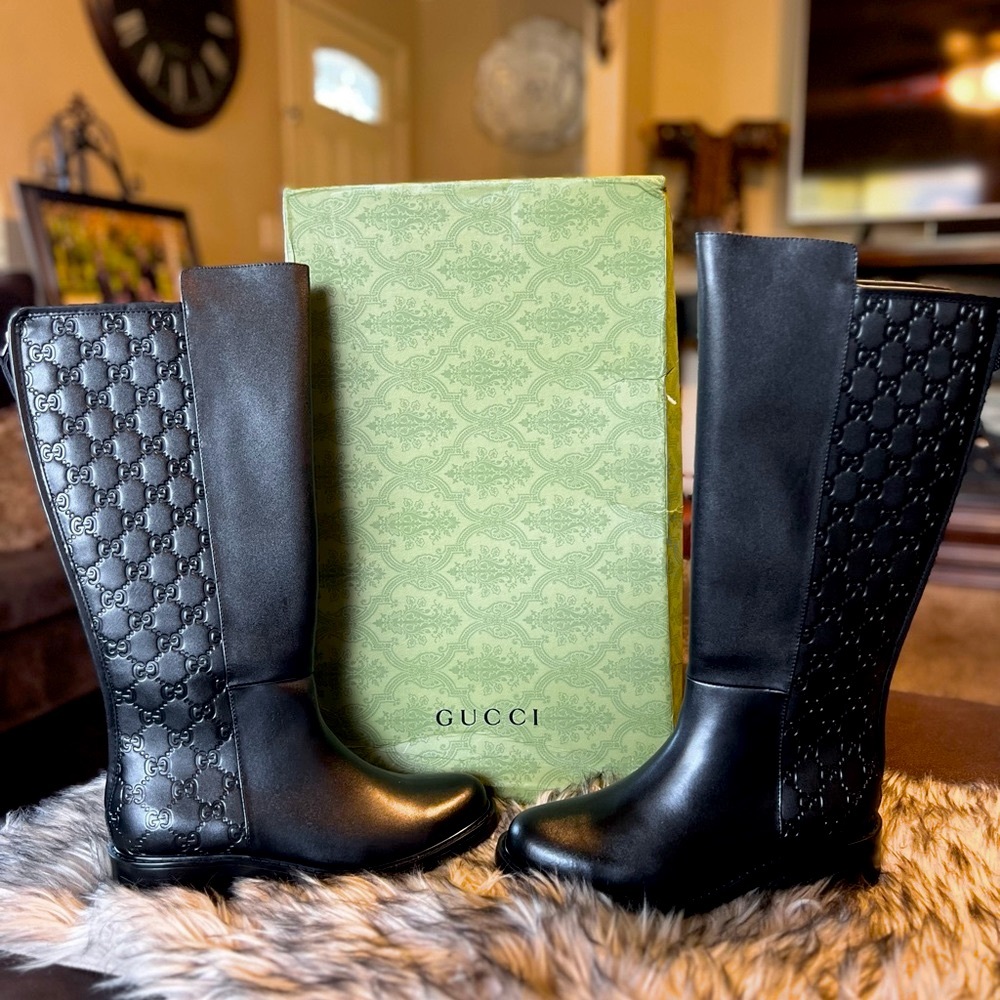 New Gucci Tall Leather Boots